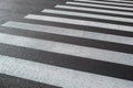 Lanes of marking a pedestrian crossing close-up Royalty Free Stock Photo