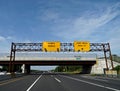 Lanes Merge Sign