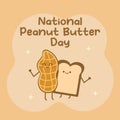 An excellent vector graphic for celebrating National Peanut Butter Day is this one