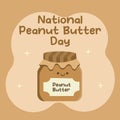 An excellent vector graphic for celebrating National Peanut Butter Day is this one