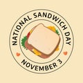 Flyers promoting National Sandwich Day or associated events can feature National Sandwich Day-related vector