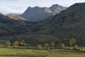 Langdale Pikes through the gap