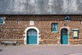 Langdorp, Flanders, Belgium - Brick stone facade of a farmhouse