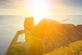 Lange Anna Heligoland Helgoland sunset Royalty Free Stock Photo