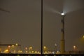 Lange Nelle is the lighthouse of the Belgian coastal city of Ostend. Night scene.