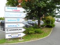 Langelsheim near goslar, lower saxony, germany, august, 14. 2016, signs pointing to the technology park