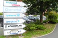 Langelsheim near goslar, lower saxony, germany, august, 14. 2016, signs pointing to the technology park