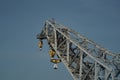 Langer Heinrich crane in genoa harbor historical floating crane, built in Germany in 1915, still working, and currently in service