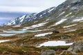 Langevatnet, a lake in the mountains of Breheimen Nasjonaalpark, Norway Royalty Free Stock Photo