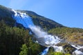 Langfossen waterfall in summer Royalty Free Stock Photo