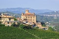 Langhe, Barolo castle with vineyards Royalty Free Stock Photo