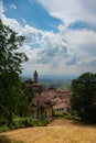 Monforte Alba, medieval village in the vineyard and hills of the Langhe region. Piemonte, Italy