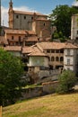 Monforte Alba, medieval village in the vineyard and hills of the Langhe region. Piemonte, Italy