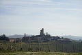 Langhe vineyard in winter near Serralunga d`Alba, Piedmont - Italy Royalty Free Stock Photo