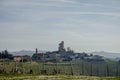 Langhe vineyard in winter near Serralunga d`Alba, Piedmont - Italy Royalty Free Stock Photo