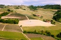 Langhe vineyards landscape. Springtime. Viticulture near Barolo, Piedmont, Italy, Unesco heritage. Dolcetto, Barbaresco win Royalty Free Stock Photo