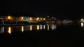 Langholmen and Riddarfjarden in Stockholm city centre at night in Sweden