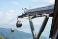 The Langkawi Cable Car, also known as Langkawi SkyCab transporting passengers to top Machincang mountain and foothill, Langkawi Is