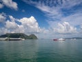 Langkawi eagle, nature island with tourist beach and clear sea