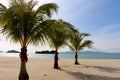 Langkawi island Malaysia deserted beach Royalty Free Stock Photo