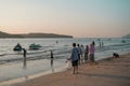 Langkawi, Malaysia - January 29, 2024 : Langkawi island in Malaysia, Chenang beach in the evening, people walk along the beach Royalty Free Stock Photo