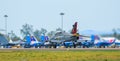 British Aerospace Hawk 200 at the airport Royalty Free Stock Photo