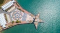 Langkawi, Malaysia - 18 March 2019. Eagle Square in Langkawi. Aerial view of Eagle Square in Langkawi, near the Kuah port. This Royalty Free Stock Photo