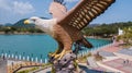 Langkawi, Malaysia - 18 March 2019. Eagle Square in Langkawi. Aerial view of Eagle Square in Langkawi, near the Kuah port. This Royalty Free Stock Photo