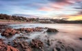 Langland Bay sunrise Royalty Free Stock Photo