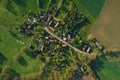 Langnow village from the air Royalty Free Stock Photo