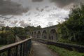 Langollen Canal Aqueduct and Viaduct at Chirk Royalty Free Stock Photo