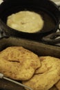 Langos, deep fried dough with cheese