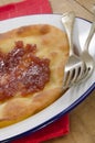 Langos, home made Hungarian pancake