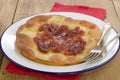 Langos, home made Hungarian pancake