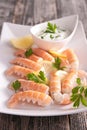 Langoustine appetizer Royalty Free Stock Photo