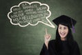 Language bachelor in class Royalty Free Stock Photo