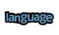 LANGUAGE background writing vector desig