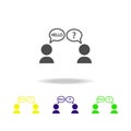 the language barrier colored icons. Element of overcome challenge illustration. Signs and symbols collection icon for websites, Royalty Free Stock Photo