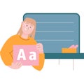 Language class lesson icon teacher tutoring vector