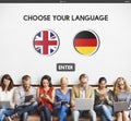 Language Dictionary English German Concept Royalty Free Stock Photo