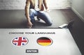 Language Dictionary English German Concept Royalty Free Stock Photo