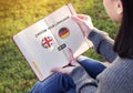 Language Dictionary English German Concept Royalty Free Stock Photo