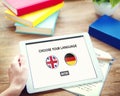 Language Dictionary English German Concept Royalty Free Stock Photo