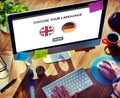 Language Dictionary English German Concept Royalty Free Stock Photo