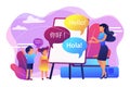 Language learning camp concept vector illustration. Royalty Free Stock Photo