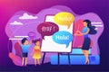 Language learning camp concept vector illustration. Royalty Free Stock Photo