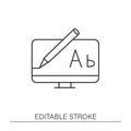Language learning line icon