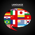 Language poster design Royalty Free Stock Photo