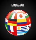 Language poster design Royalty Free Stock Photo