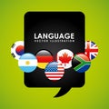 Language poster design Royalty Free Stock Photo